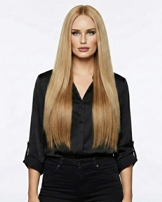 Nano-Tip 18" 25g Professional Hair Extensions - #6/18 Sea Salt & Caramel (aka Highlight Hot Toffee Blonde)