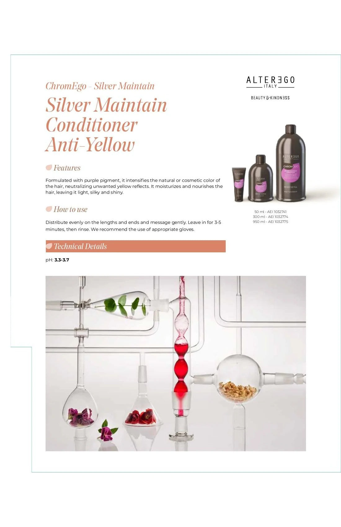 Alter Ego Italy ChromEgo — Silver Maintain Conditioner / 950 ML / 32.1 oz