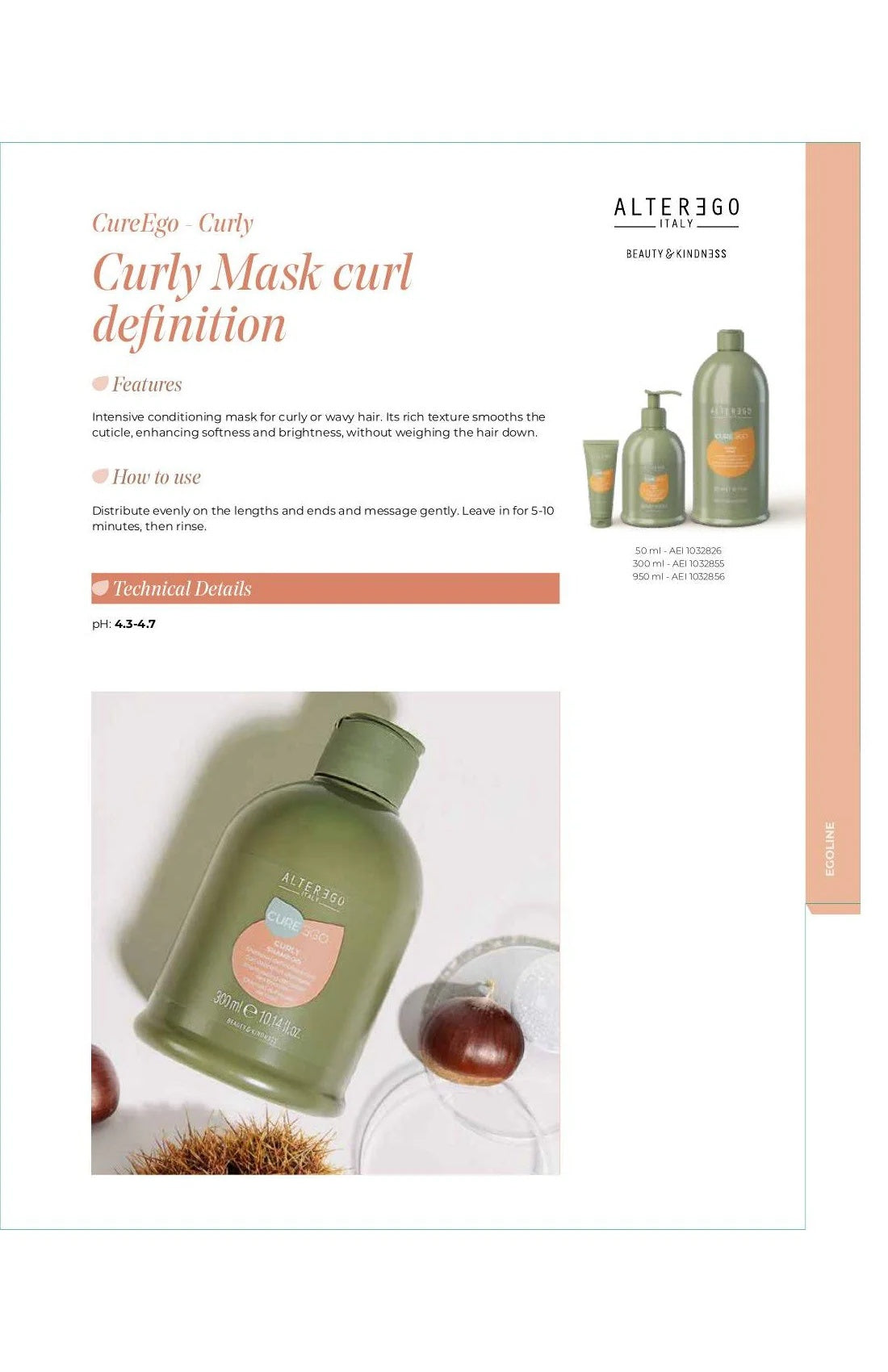 Alter Ego Italy CureEgo — Curly Mask / 300 ML / 10.14 oz