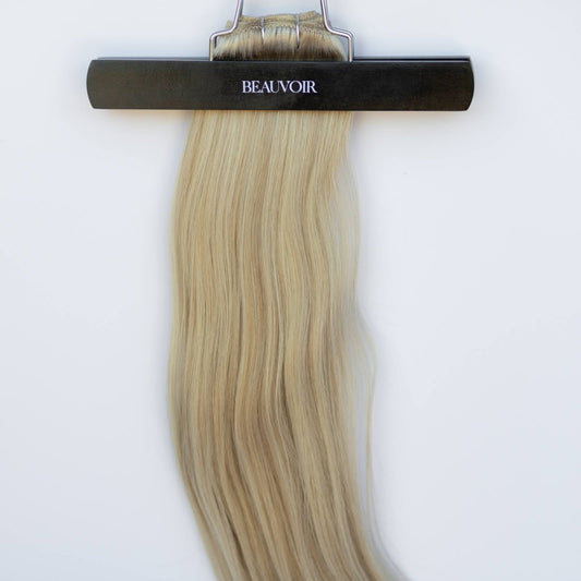 Machine-Tied Weft 22" 160g Pro Blend Hair Extensions - #80/18/46 Summer Blonde (aka Piano Key White Truffle)