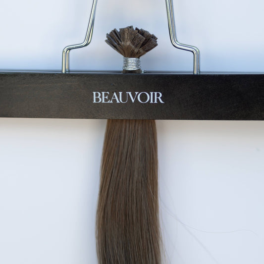 K-Tip 18" 25g Pro Blend Hair Extensions - #4 Roasted Walnut (aka Chocolate Brown)