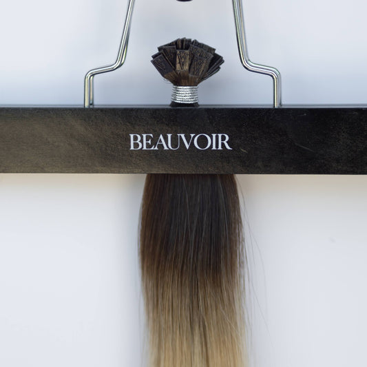 K-Tip 20" 25g Pro Blend Hair Extensions - #2/18 Café Noir Balayage