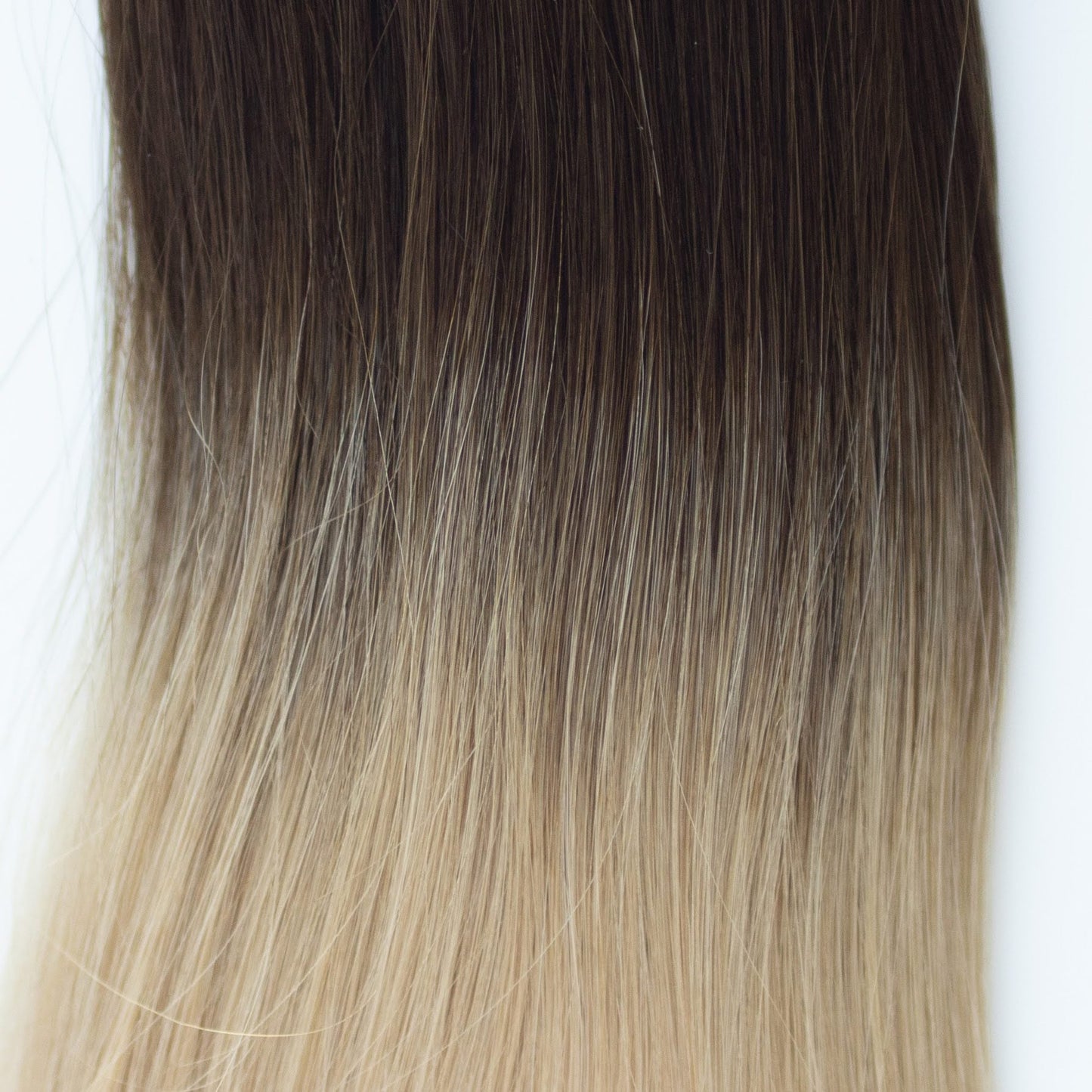 Genius (Micro) Weft 18" 68g Pro Blend Hair Extensions - #2/18 Café Noir Balayage (aka Balayage Dark Brown/Dirty Blonde)