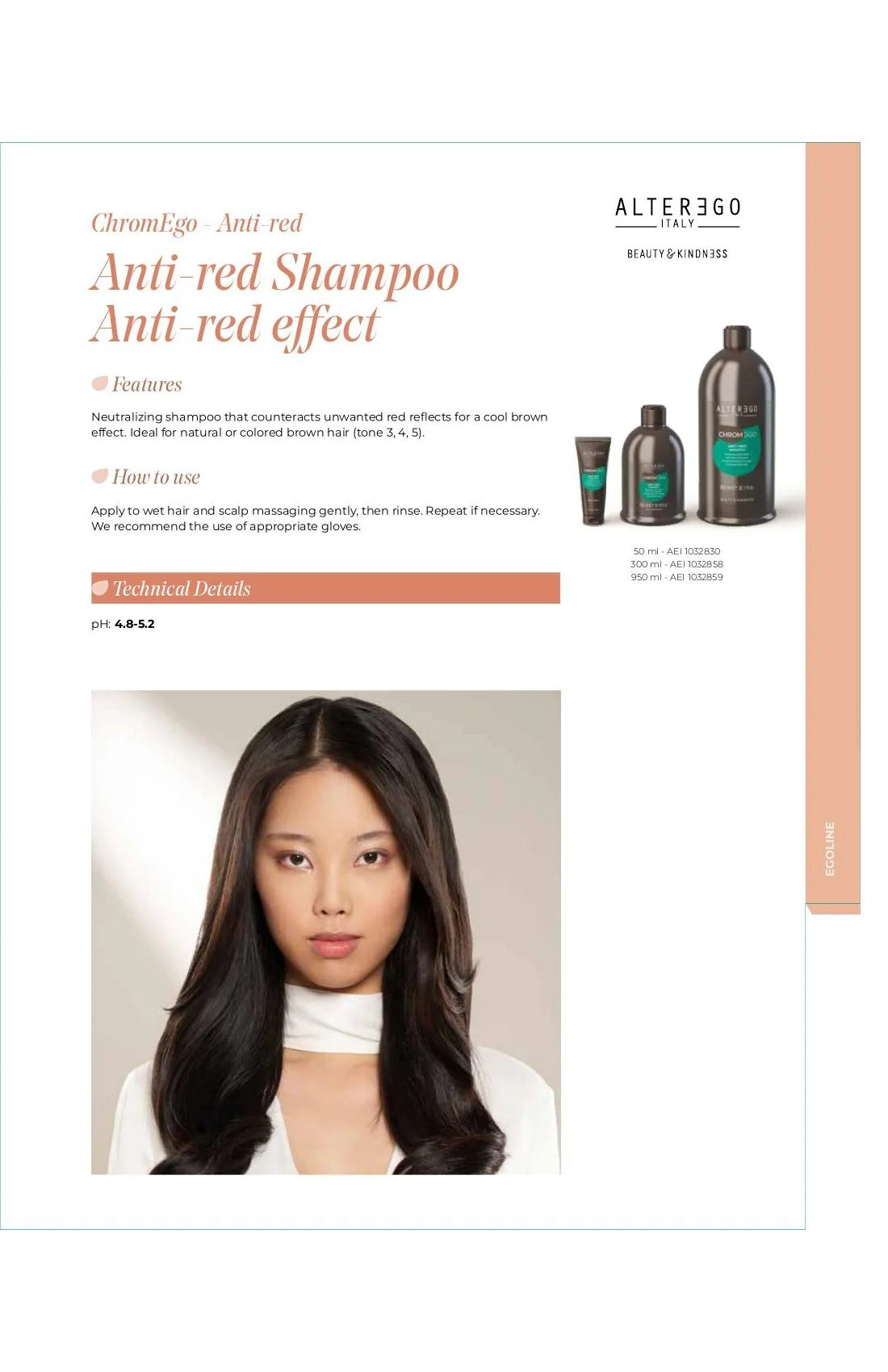Alter Ego Italy ChromEgo — Anti-Red Shampoo / 50 ML / 1.69 oz