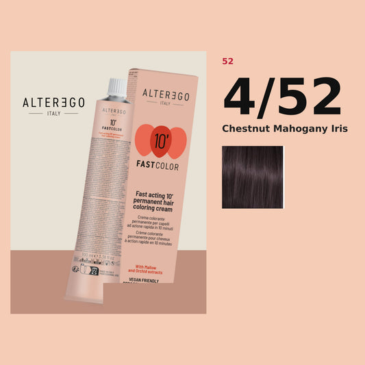 Alter Ego Italy FAST Color 10' 4/52 Chestnut Mahogany Iris hair color