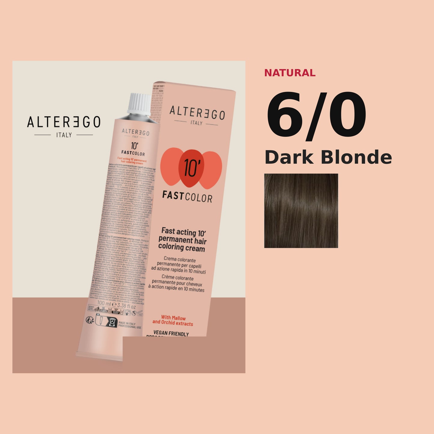 Alter Ego Italy FAST Color 10' 6/0 Dark Blonde hair color