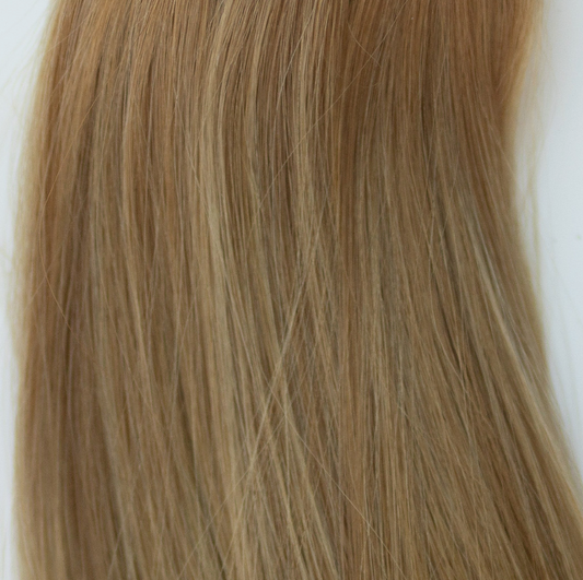 Nano-Tip 22" 25g Professional Hair Extensions - #6/18 Sea Salt & Caramel (aka Highlight Hot Toffee Blonde)