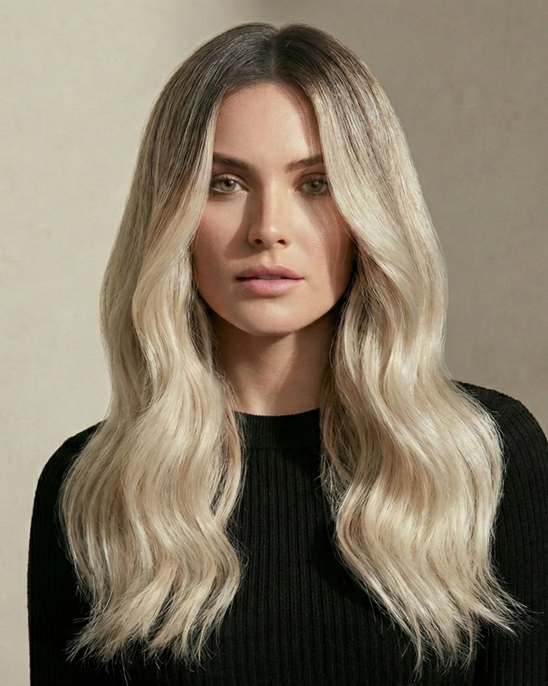 Genius (Micro) Weft 20" 80g Pro Blend Hair Extensions - #T1CC/80 Smokey Blonde (aka Cool Mochachino Brown/White Blonde)