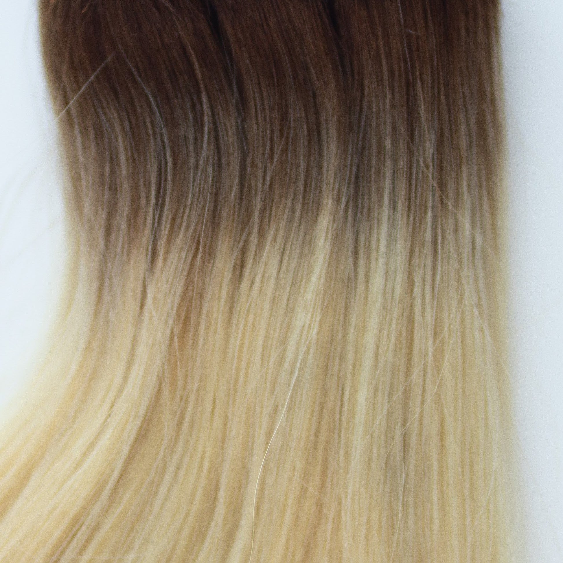 Tape-In 22" 50g Single Donor Virgin - #T3/60 Cocoa Rooted Blonde (aka Rooted Walnut Brown/Ash Blonde)
