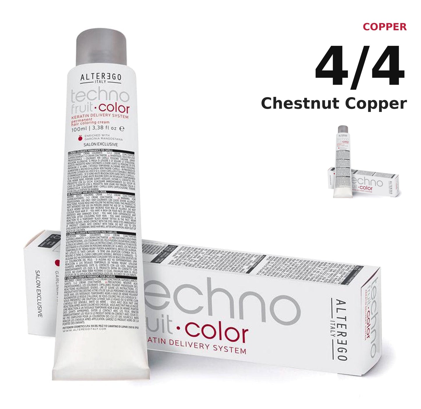 Alter Ego Italy Technofruit Color 4/4 Chestnut Copper hair color