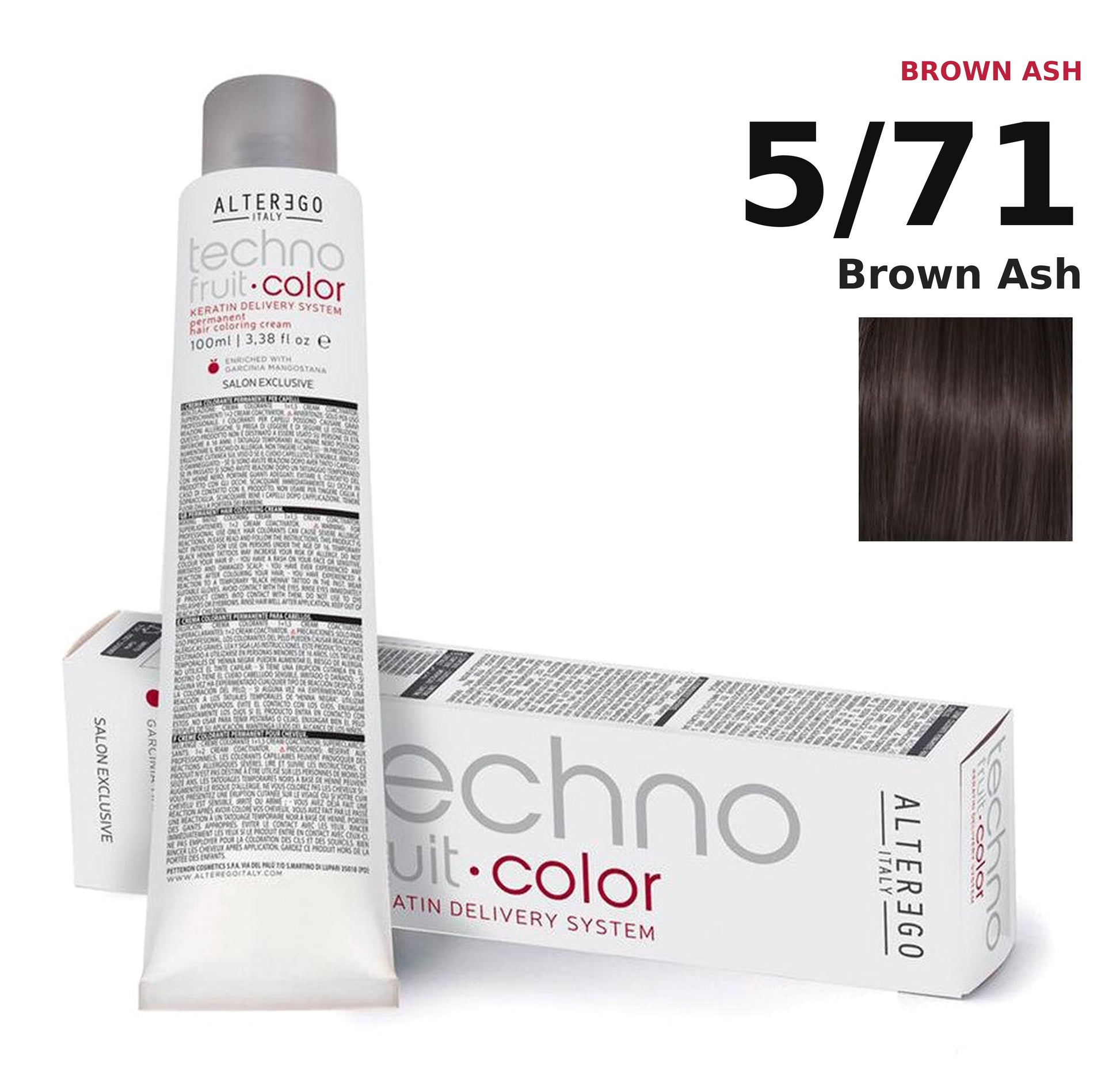 Alter Ego Italy Technofruit Color 5/71 Brown Ash hair color