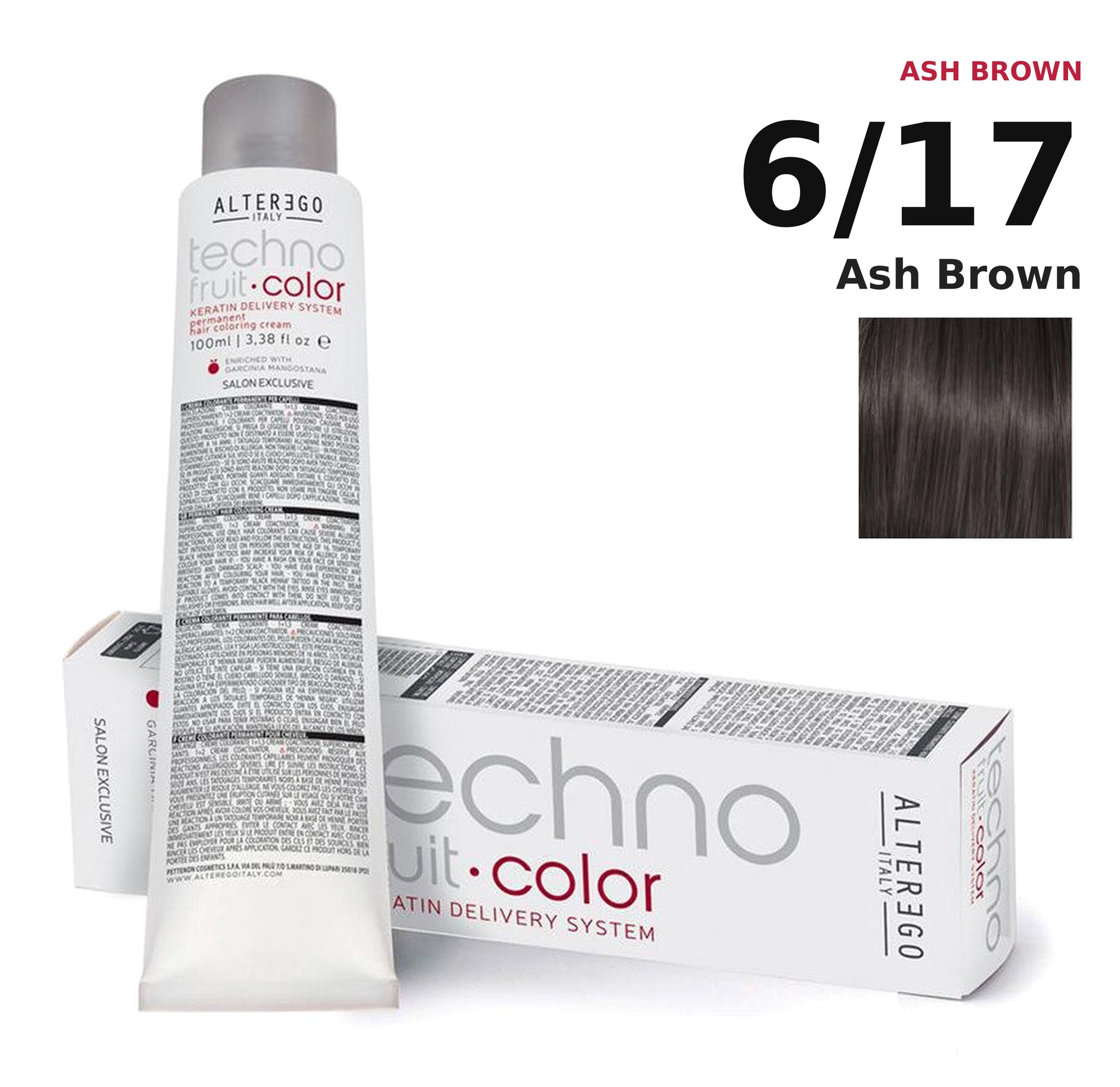 Alter Ego Italy Technofruit Color 6/17 Ash Brown hair color