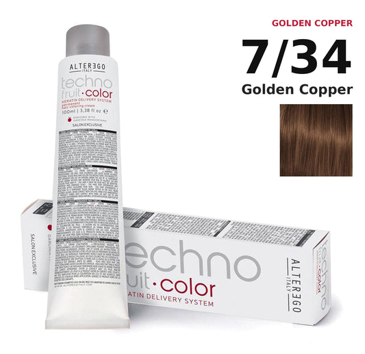 Alter Ego Italy Technofruit Color 7/34 Golden Copper hair color