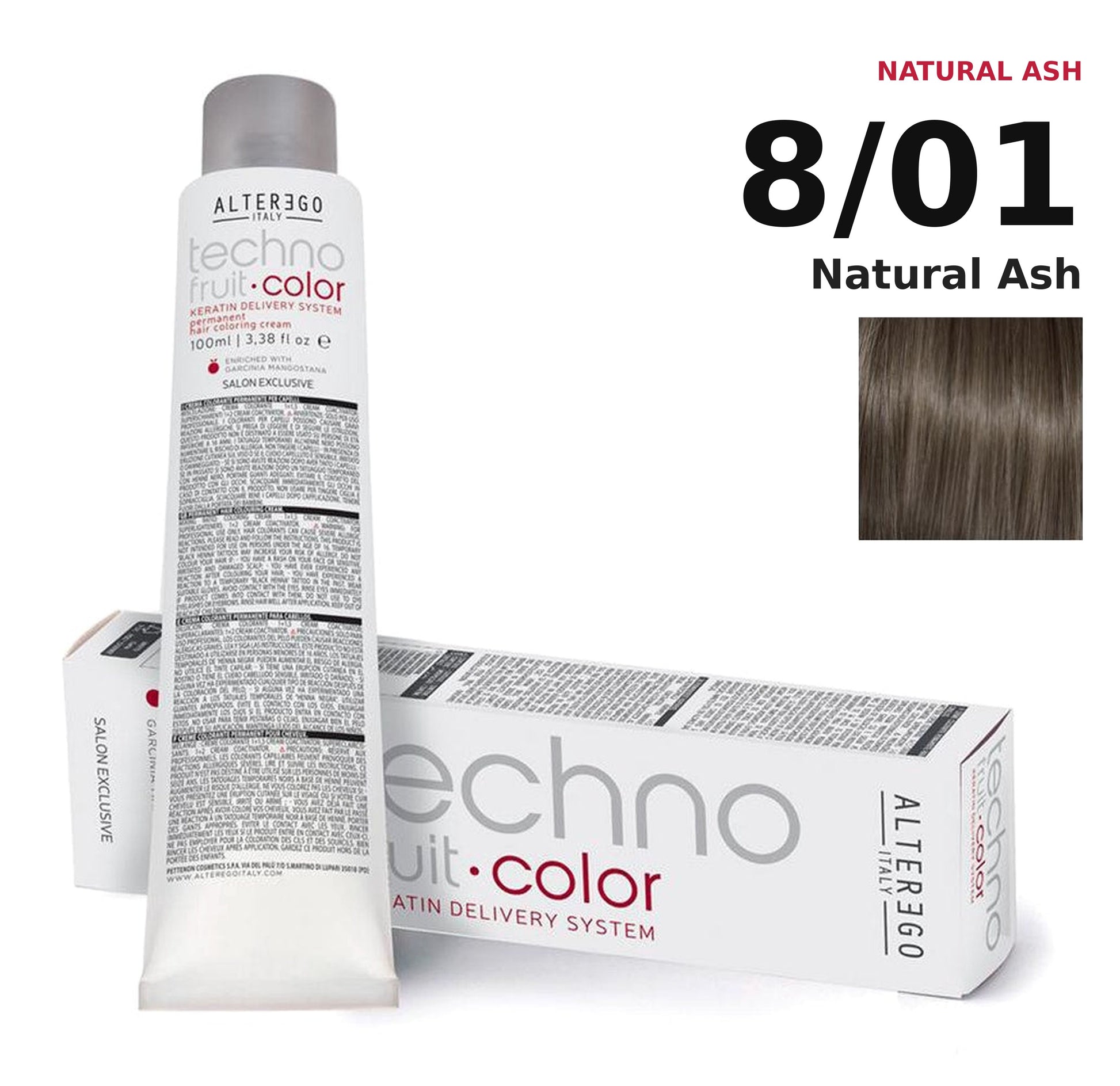 Alter Ego Italy Technofruit Color 8/01 Natural Ash hair color