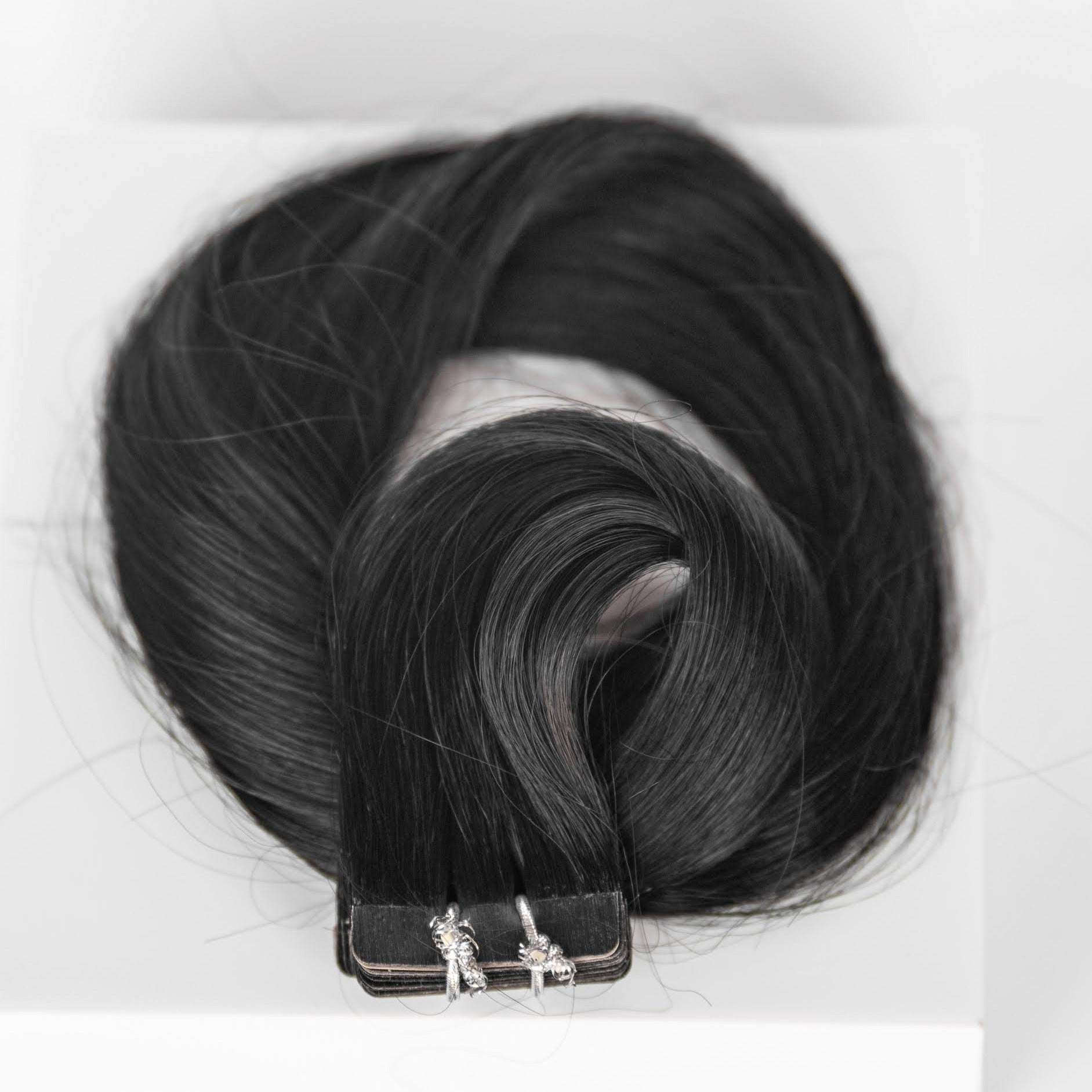 Tape-In 24" 55g Single Donor Virgin - #1B Midnight (aka Off Black)