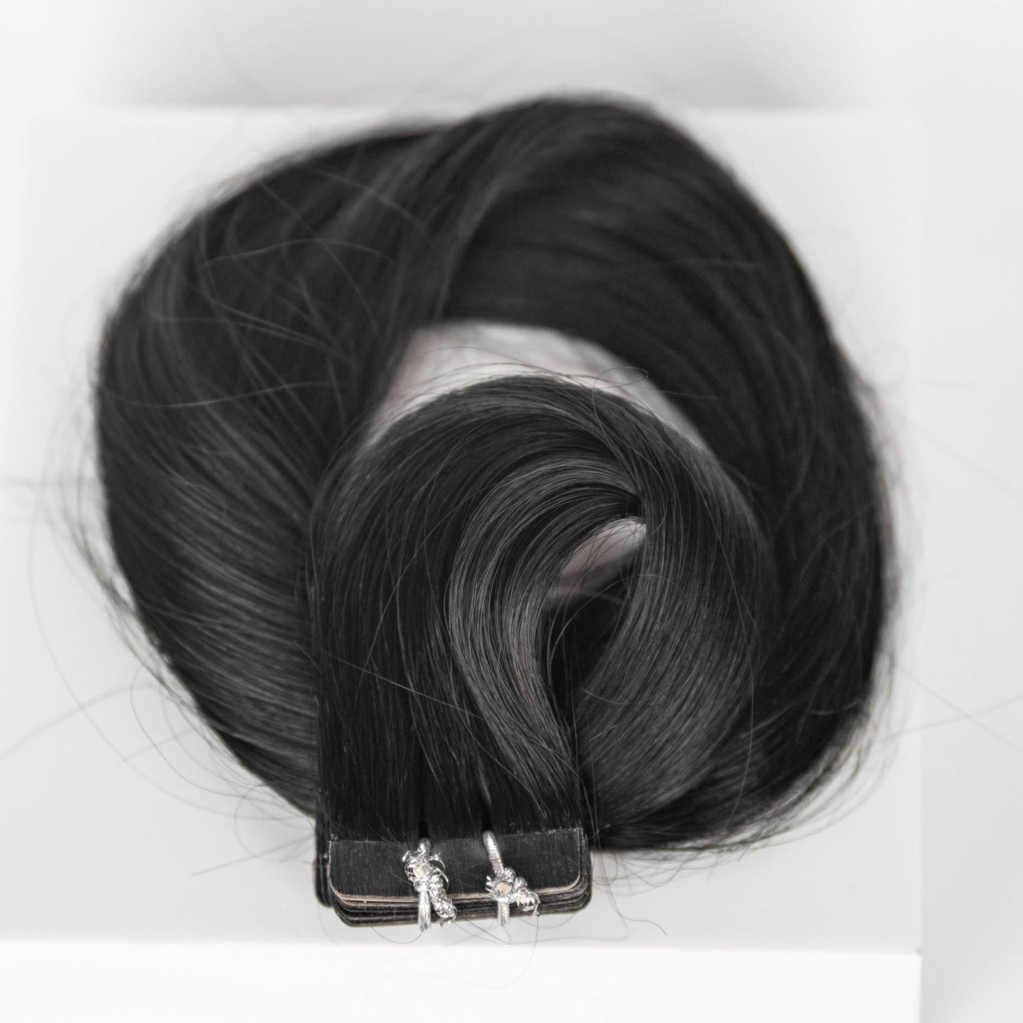 Tape-In 18" 50g Professional Hair Extensions - #1B Midnight (aka Off Black)