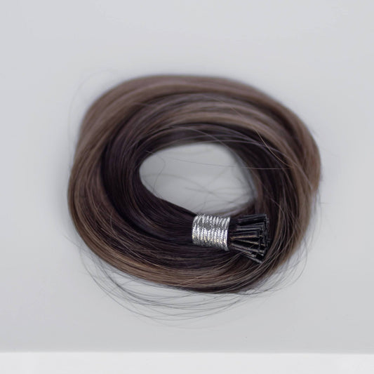I-Tip 24" 25g Single Donor Virgin - #8 Whiskey Brown (aka Ash Brown)