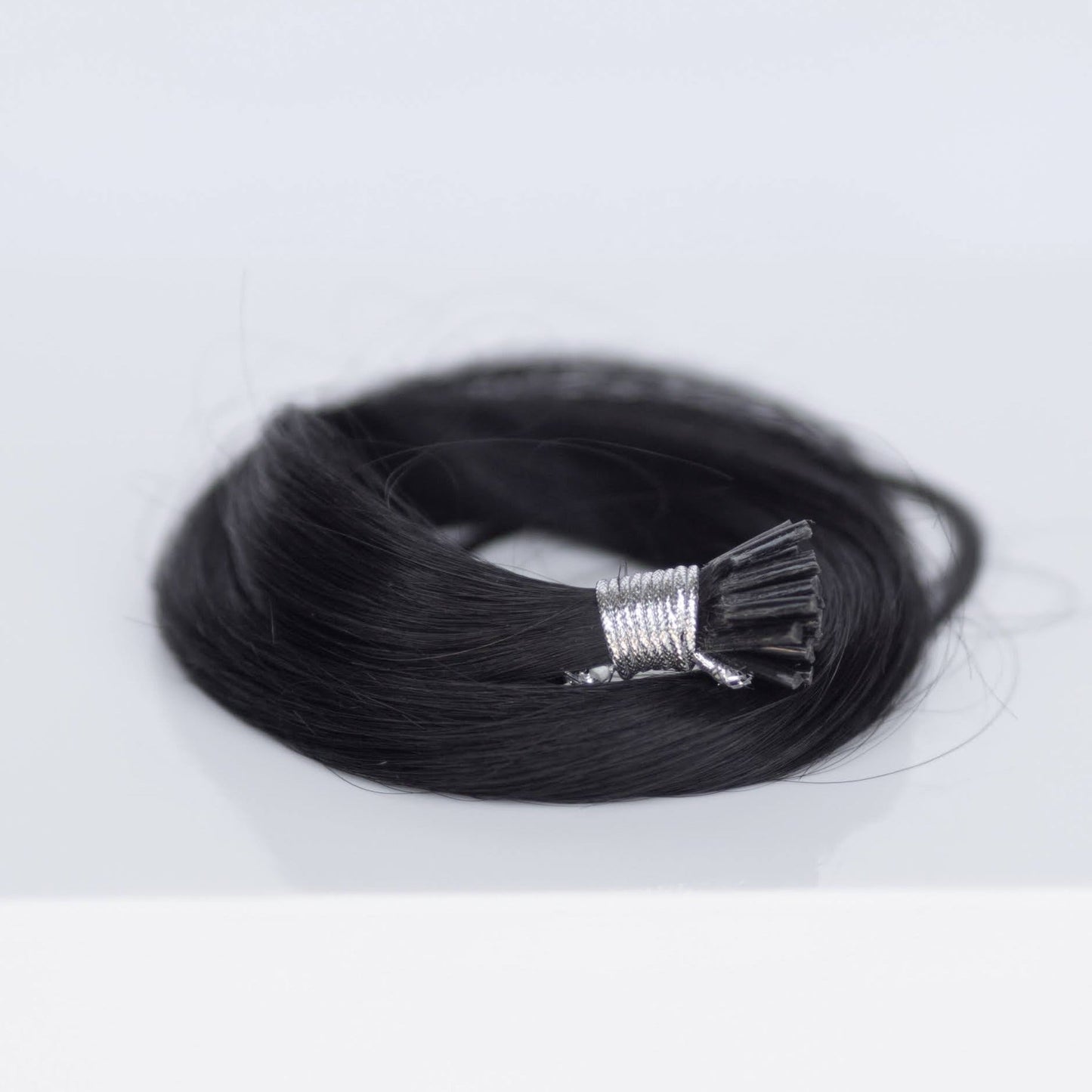 I-Tip 18" 25g Single Donor Virgin - #1 Noir (aka Jet Black)