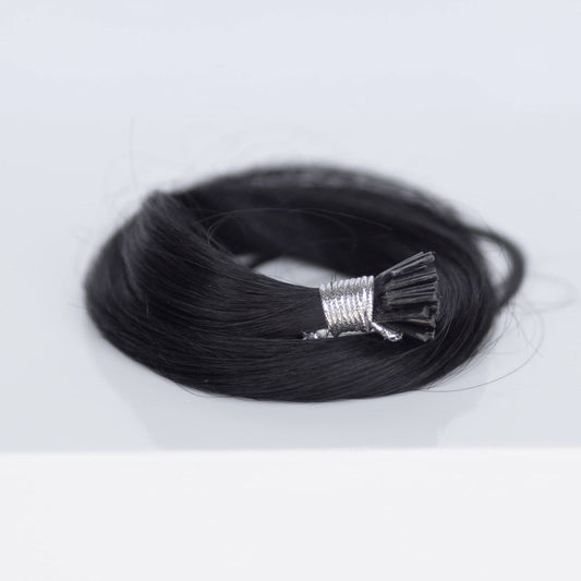 I-Tip 22" 25g Professional Hair Extensions - #1 Noir (aka Jet Black)