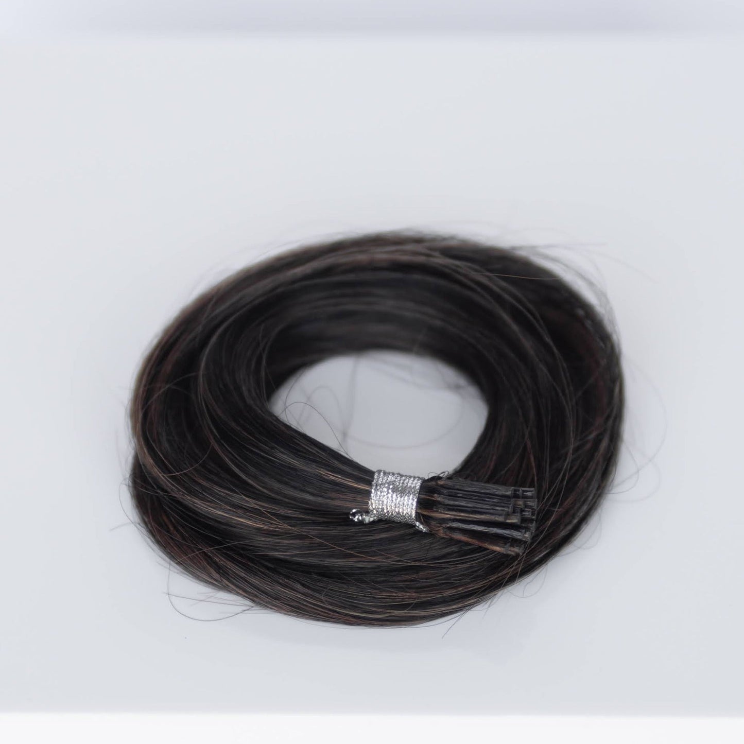 I-Tip 22" 25g Professional Hair Extensions - #1B/2/6 Dark Chocolate Caramel (aka Piano Key Chocolate Drip)