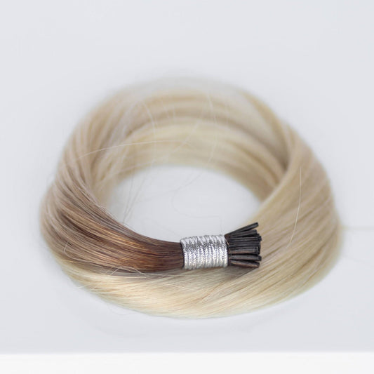 I-Tip 22" 25g Single Donor Virgin -#T3/60 Cocoa Rooted Blonde (aka Rooted Walnut Brown/Ash Blonde)