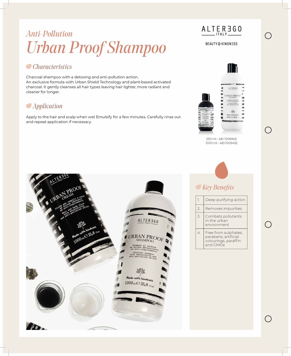 Alter Ego Italy Urban Proof — Urban Proof Shampoo / 250 ML / 8.45 oz
