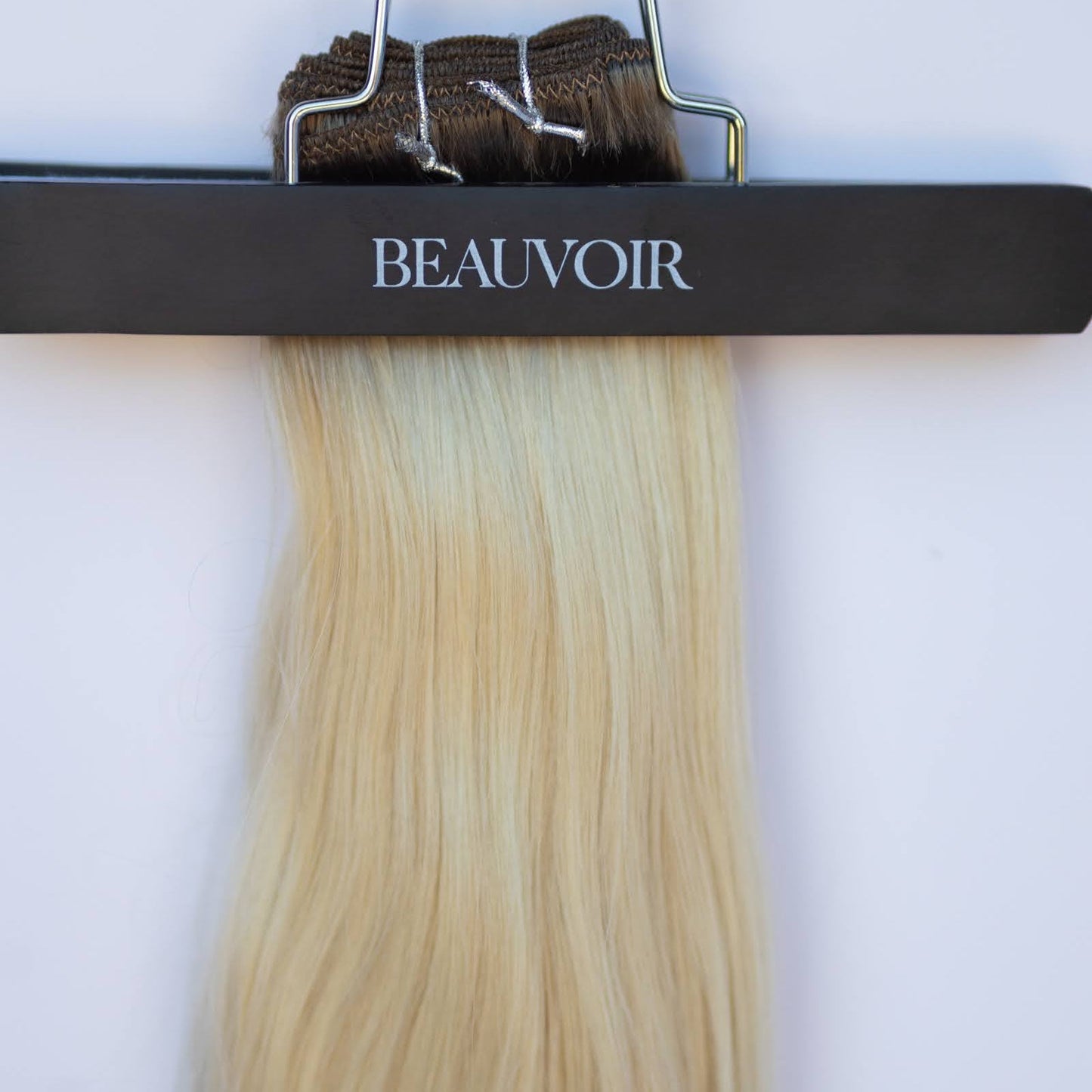 Machine Weft 28" 180g Pro Blend Hair Extensions - #T1CC/80 Smokey Blonde (aka Cool Mochachino Brown/White Blonde)