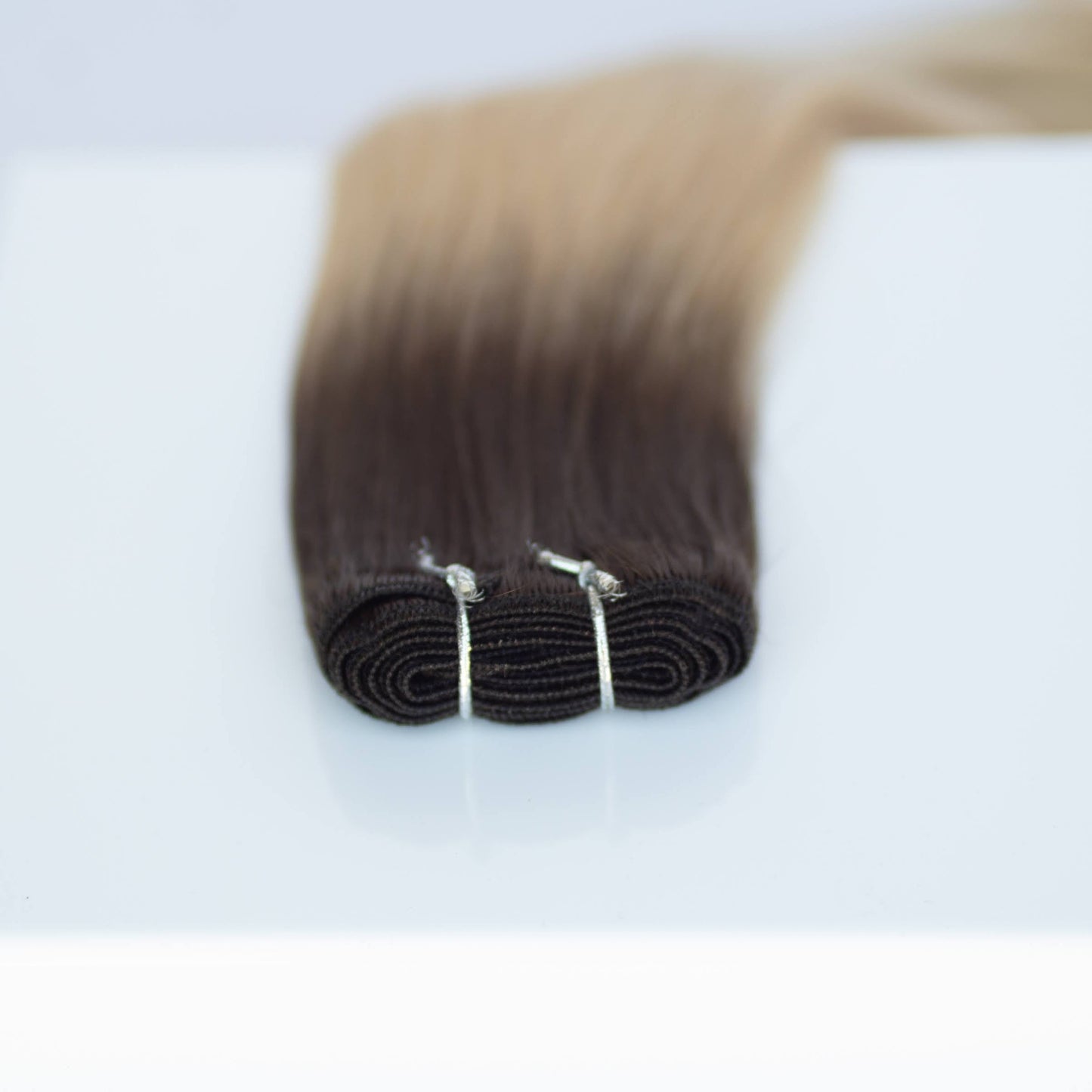 Machine-Tied Weft 24" 170g Pro Blend Hair Extensions -  #2/18 Café Noir Balayage (aka Balayage Dark Brown/Dirty Blonde)