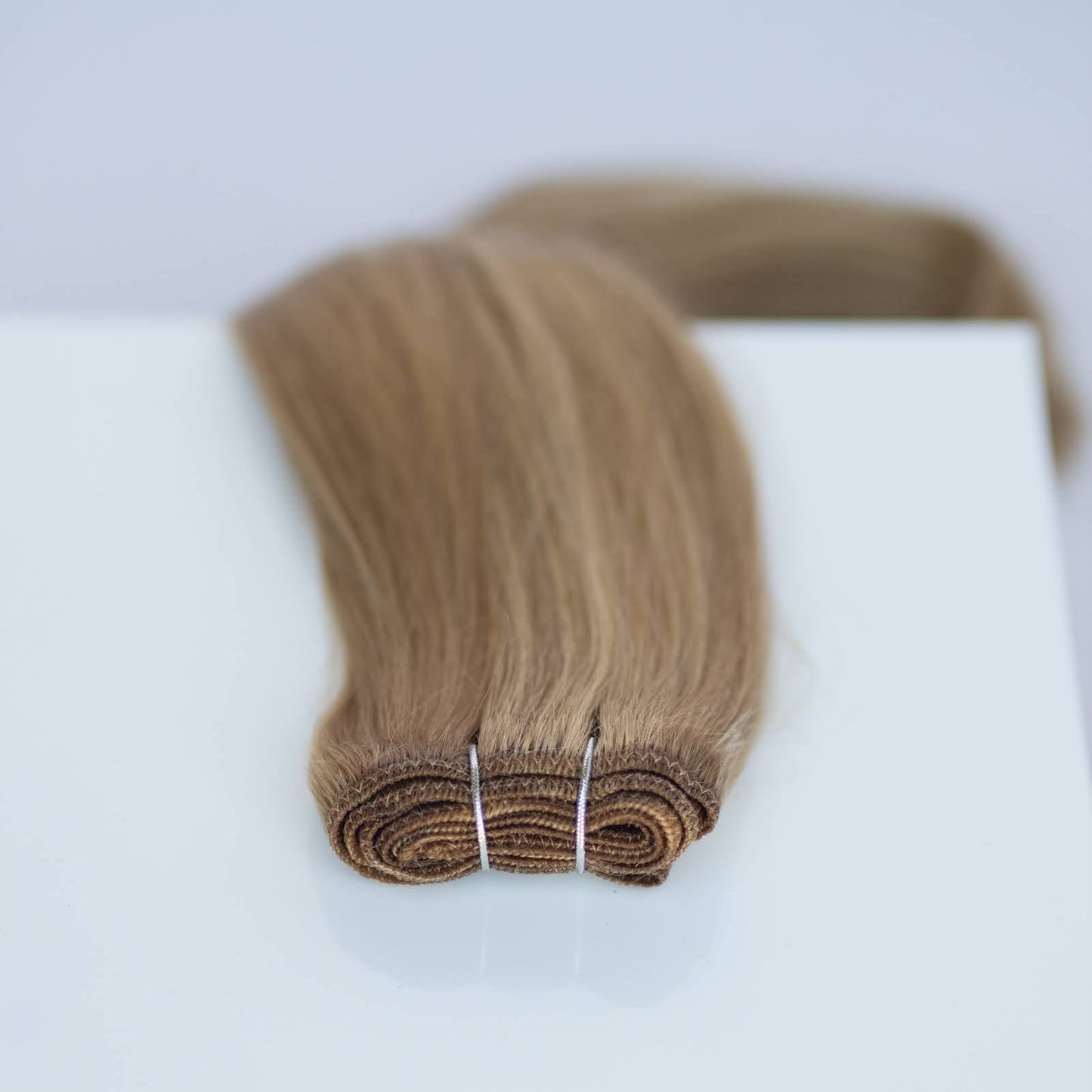Machine-Tied Weft 22" 160g Pro Blend Hair Extensions - #6/18 Sea Salt & Caramel (aka Highlight Hot Toffee Blonde)