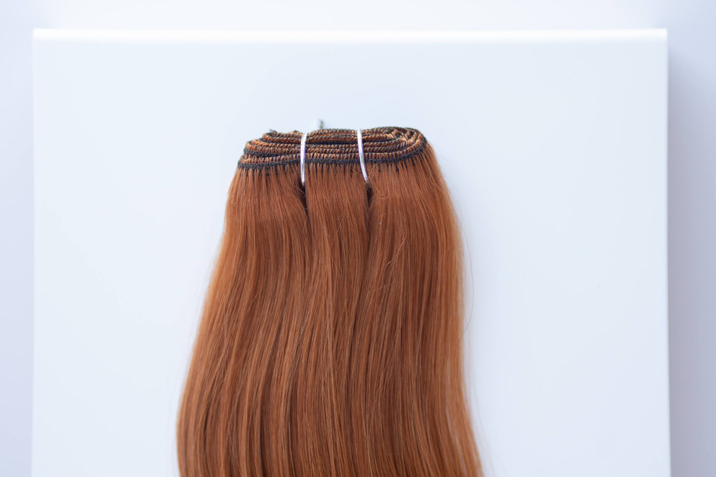 Machine-Tied Weft 16" 120g Pro Blend Hair Extensions - #570 Sunset (aka Pumpkin Spice)
