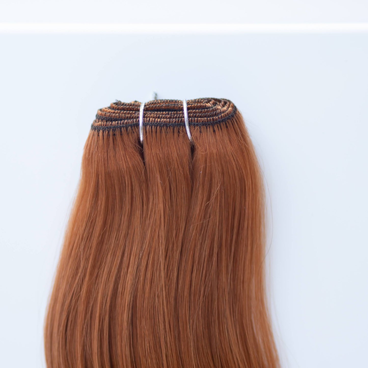 Machine-Tied Weft 18" 130g Single Donor Virgin - #570 Sunset (aka Pumpkin Spice)