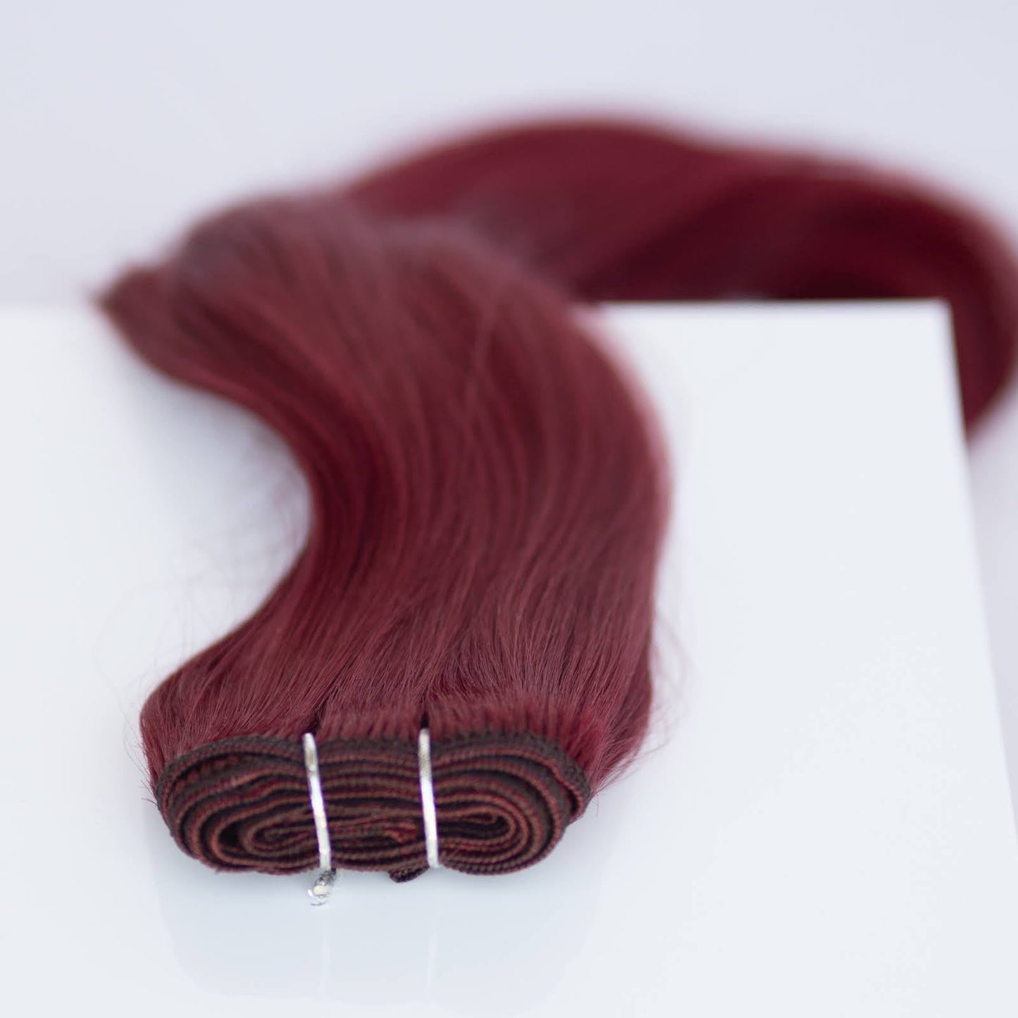 Machine-Tied Weft 18" 130g Pro Blend - #555 Akako by Martha Nicola