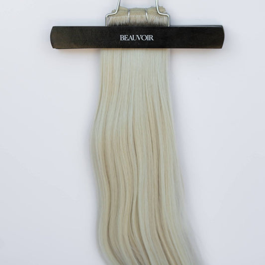 Machine-Tied Weft 20" 145g Pro Blend Hair Extensions - #80 Hollywood Blonde (aka White Blonde)