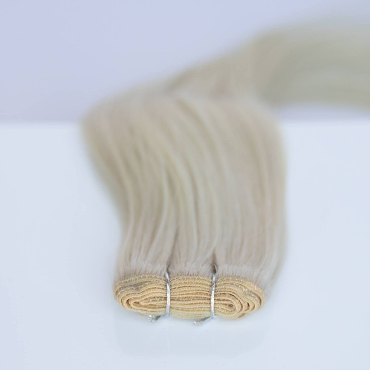 Machine-Tied Weft 28" 180g Pro Blend Hair Extensions - #80 Hollywood Blonde (aka White Blonde)