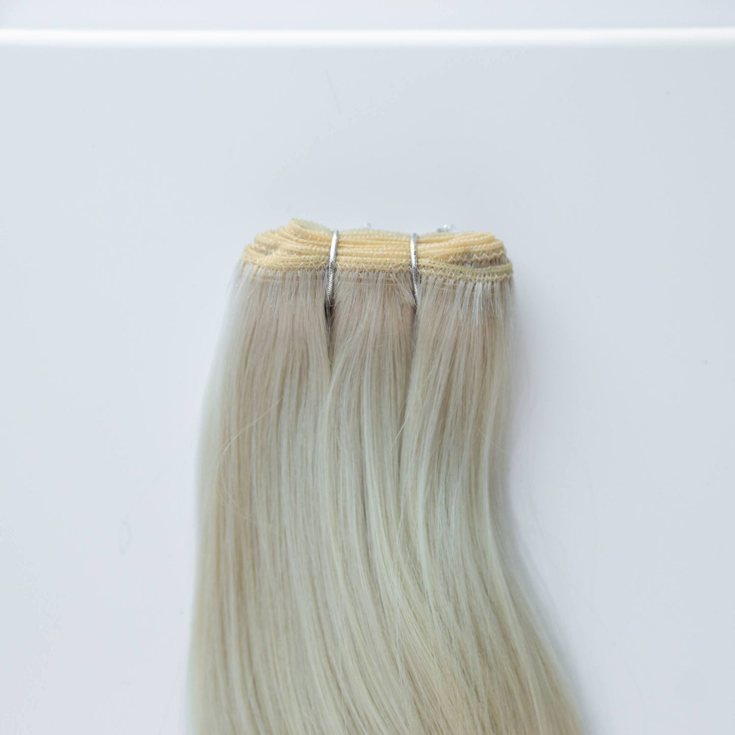 Machine-Tied Weft 28" 180g Pro Blend Hair Extensions - #80 Hollywood Blonde (aka White Blonde)