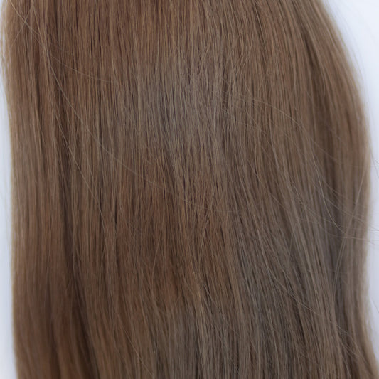 Machine-Tied Weft 20" 145g Pro Blend Hair Extensions - #8 Whiskey Brown (aka Ash Brown)