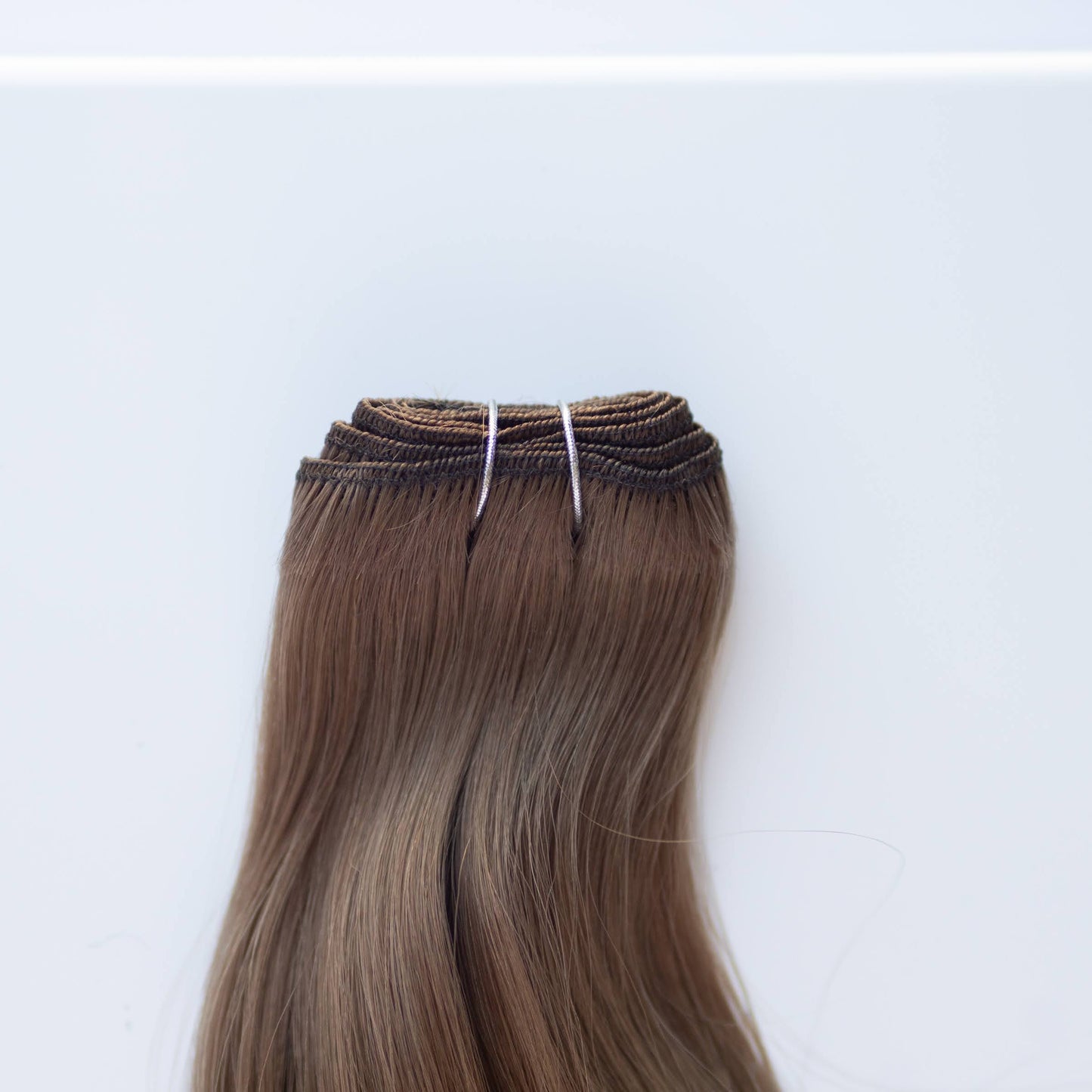 Machine-Tied Weft 28" 180g Pro Blend Hair Extensions - #8 Whiskey Brown (aka Ash Brown)