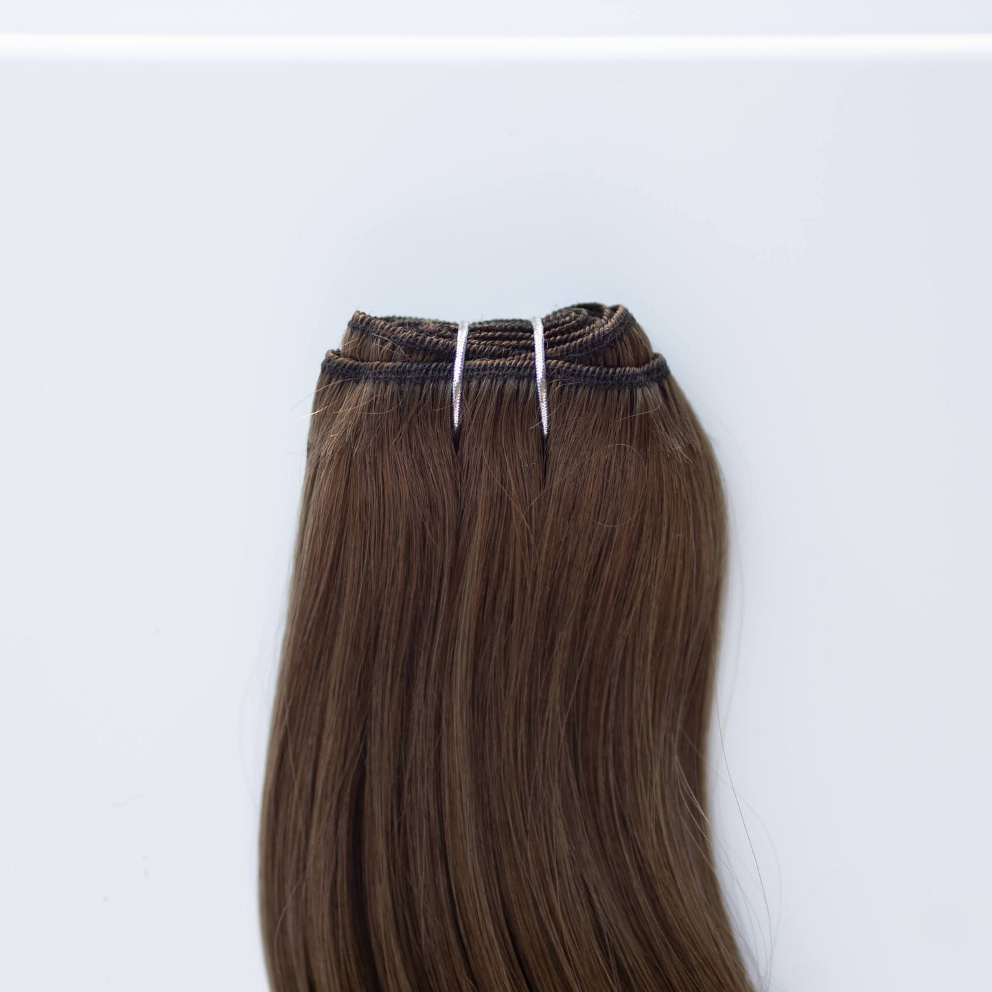 Machine-Tied Weft 28" 180g Pro Blend Hair Extensions - #4 Roasted Walnut (aka Chocolate Brown)
