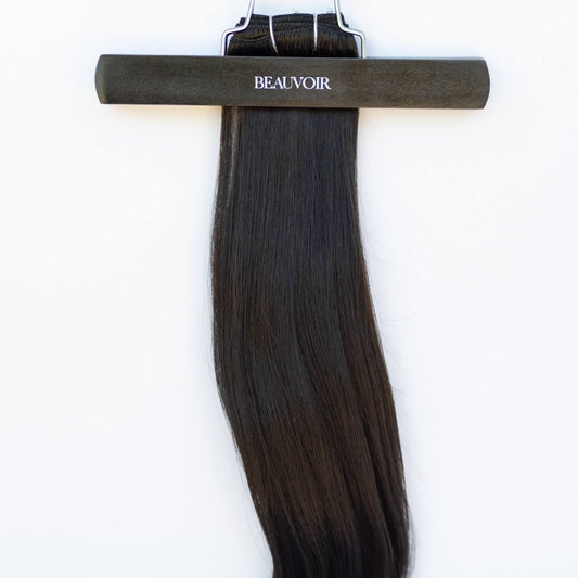 Machine-Tied Weft 24" 170g Pro Blend Hair Extensions - #1C Espresso Brown (aka Mocha Brown)