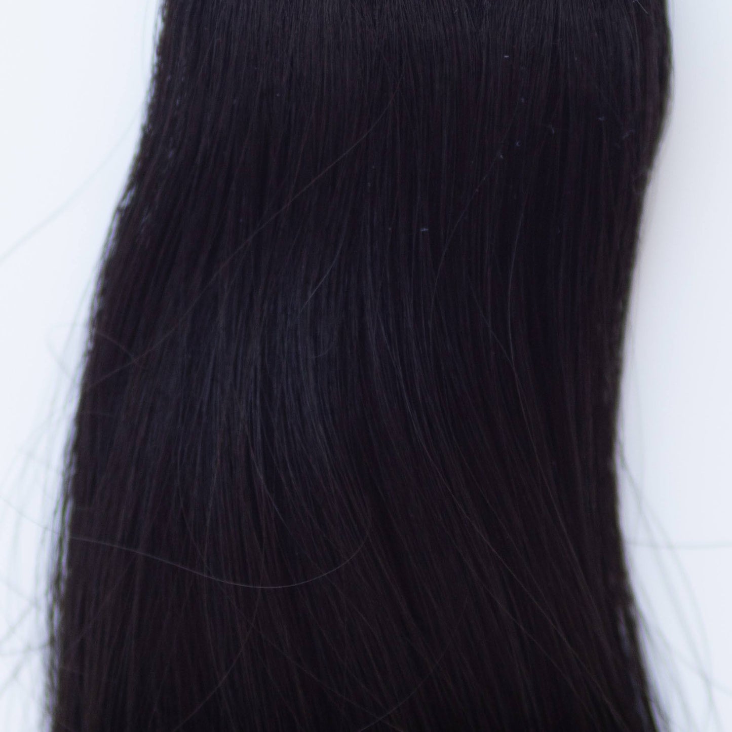 Machine-Tied Weft 22" 160g Pro Blend Hair Extensions - #1B Midnight (aka Off Black)