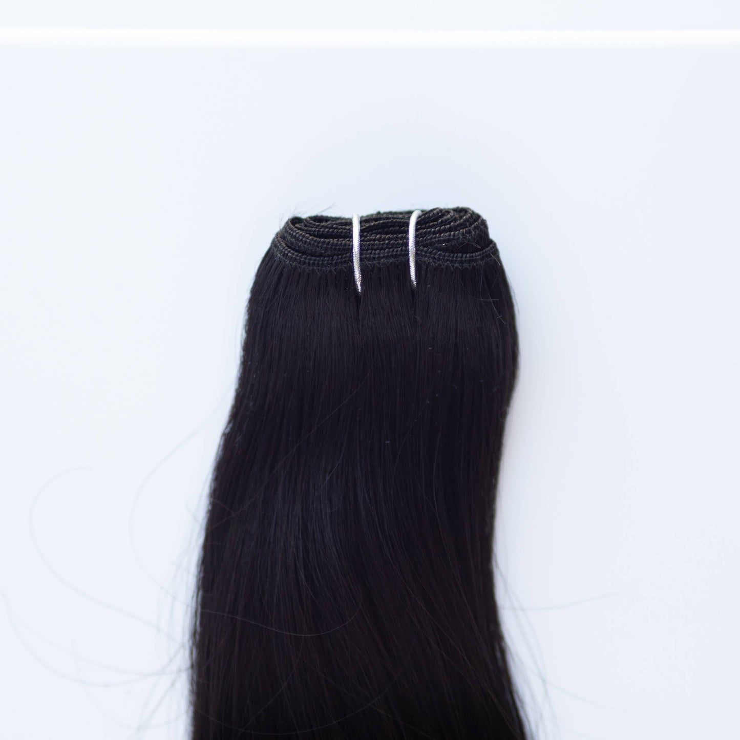 Machine-Tied Weft 22" 160g Pro Blend Hair Extensions - #1B Midnight (aka Off Black)