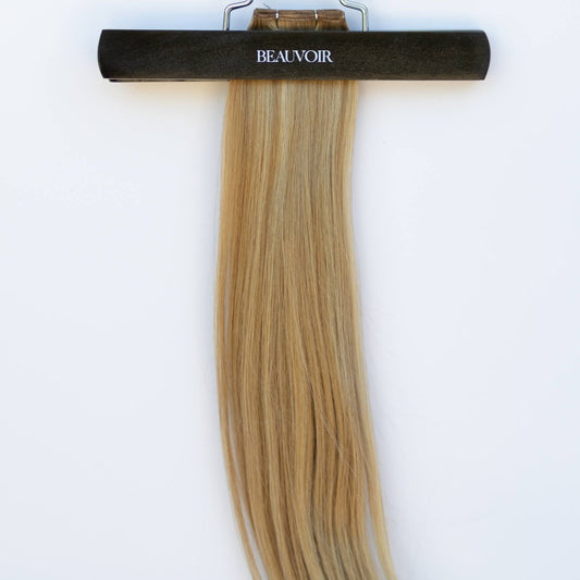 Genius (Micro) Weft 24" 94g Pro Blend Hair Extensions - #6/18 Sea Salt & Caramel (aka Highlight Hot Toffee Blonde)