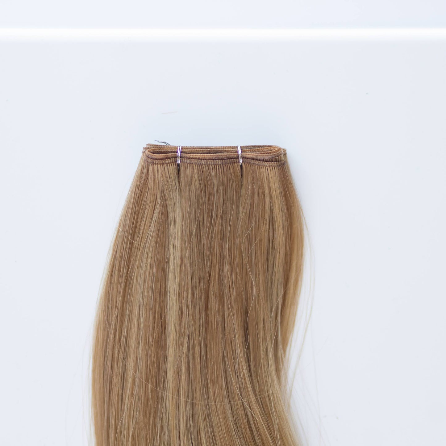 Genius (Micro) Weft 16" 60g Pro Blend Hair Extensions - #6/18 Sea Salt & Caramel (aka Highlight Hot Toffee Blonde)