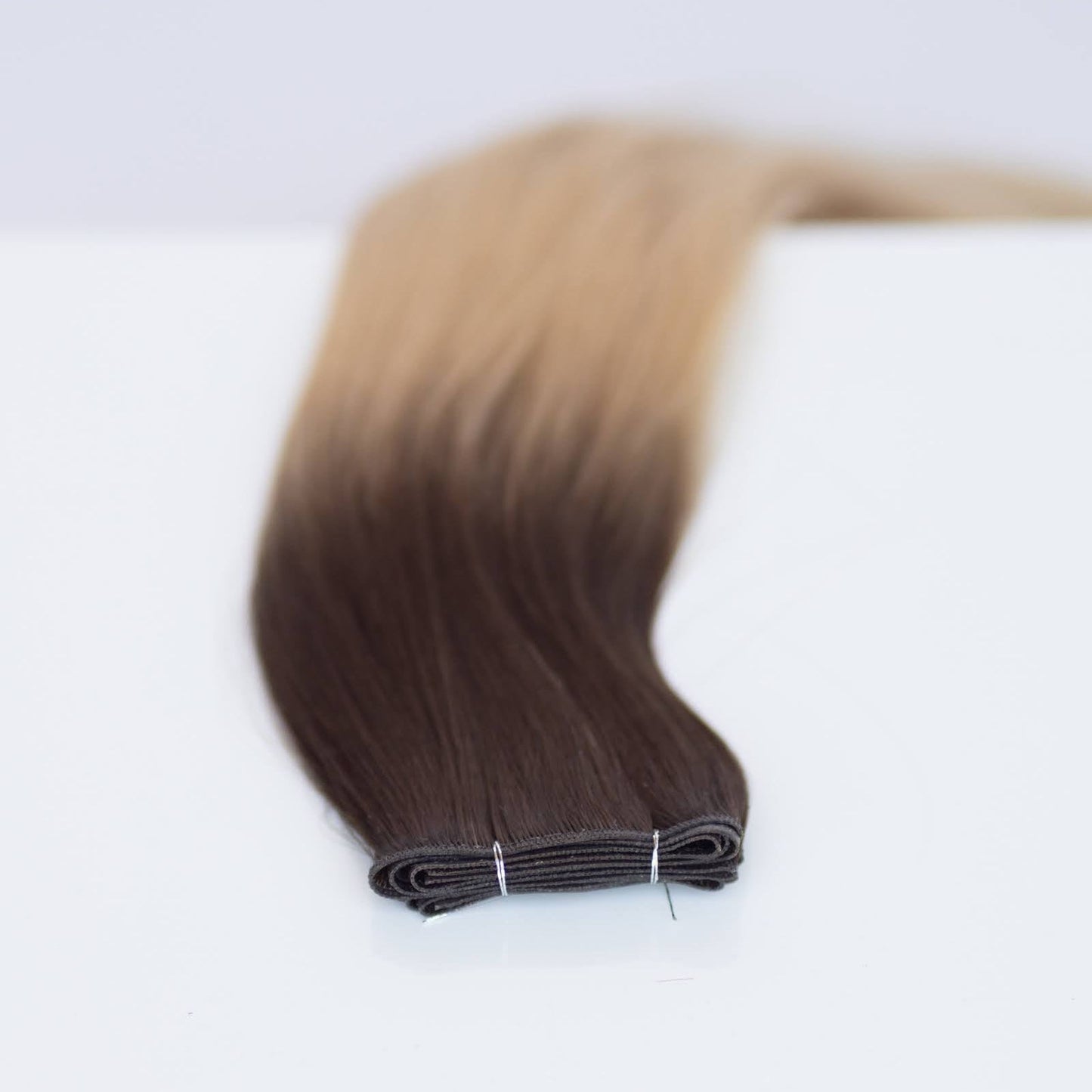 Genius (Micro) Weft 20" 80g Pro Blend Hair Extensions - #2/18 Café Noir Balayage (aka Balayage Dark Brown/Dirty Blonde)