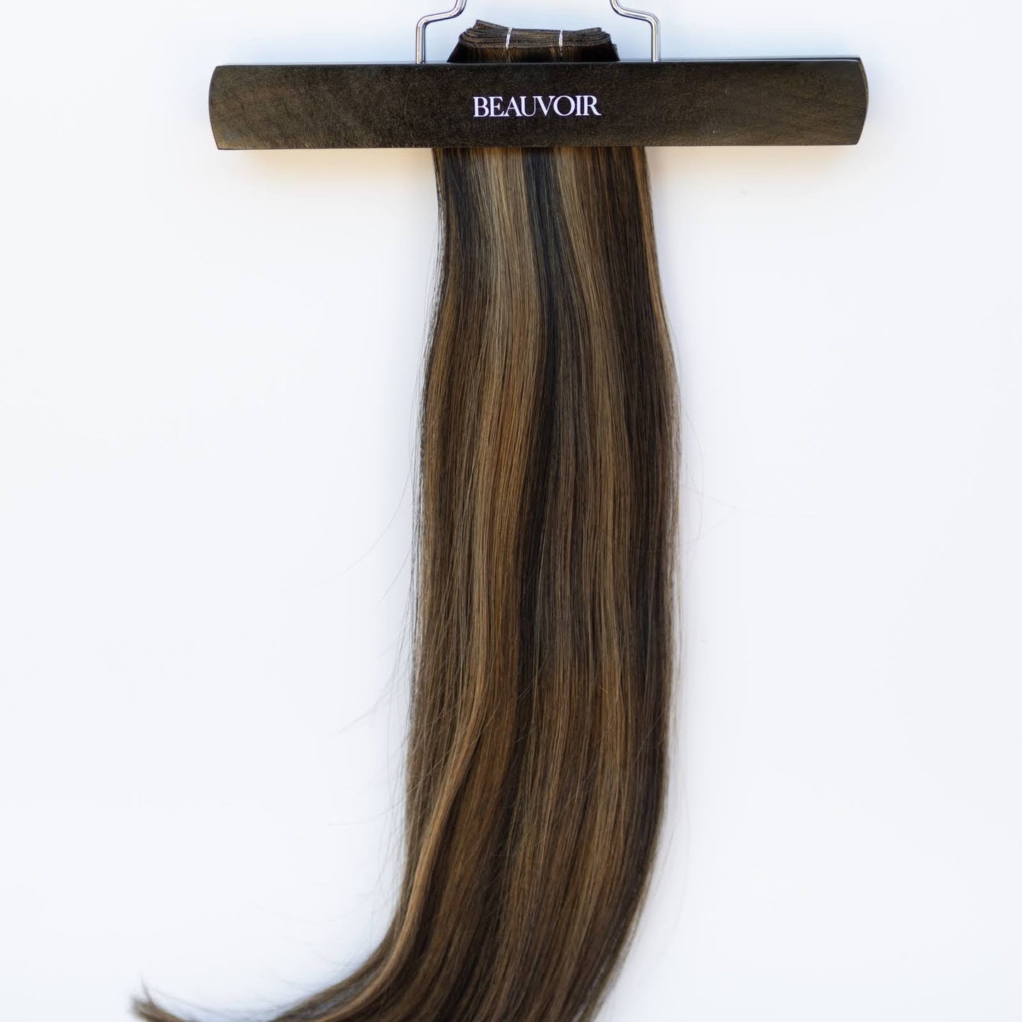 Genius (Micro) Weft 24" 94g Pro Blend Hair Extensions - #1B/2/6 Dark Chocolate Caramel (aka Piano Key Chocolate Drip)