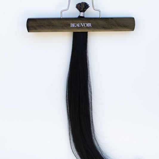 K-Tip 22" 25g Pro Blend Hair Extensions - #1 Noir (aka Jet Black)
