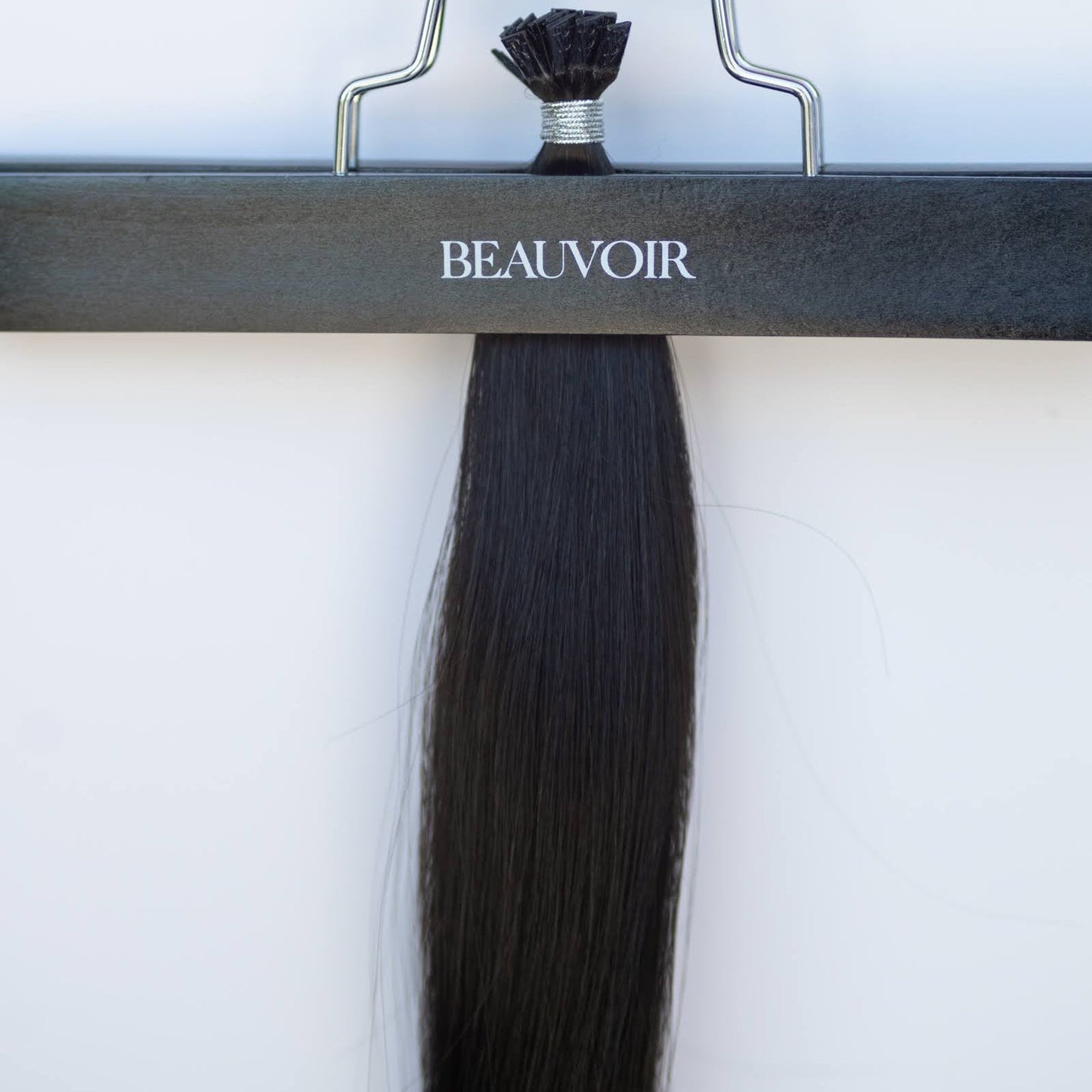 K-Tip 18" 25g Pro Blend Hair Extensions - #1B Midnight (aka Off Black)