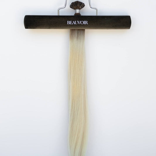 K-Tip 20" 25g Pro Blend Hair Extensions - #T3/60 Cocoa Rooted Blonde (aka Rooted Walnut/Ash Blonde)