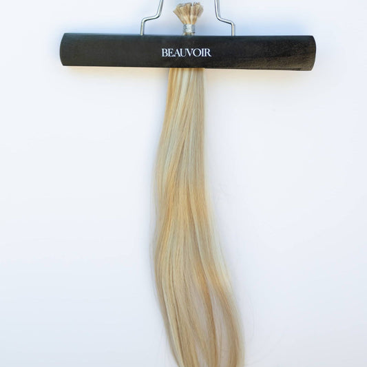 K-Tip 22" 25g Pro Blend Hair Extensions -  #80/18/46 Summer Blonde (aka Piano Key White Truffle)