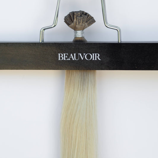 K-Tip 18" 25g Pro Blend Hair Extensions - #T1CC/80 Smokey Blonde (aka Cool Mochachino Brown/White Blonde)